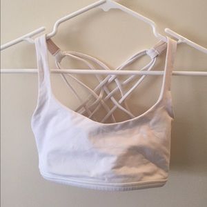 Lululemon white sport bra