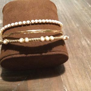 Gold Bangle Set - NWOT