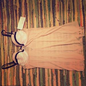 Light pink, baby doll intimate.