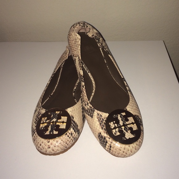 Tory Burch snakeskin flats