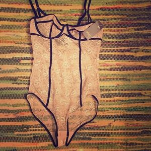 Pink with black detail nightie.