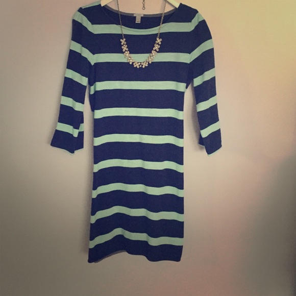 J.Crew Striped Long-sleeved T-shirt Dress