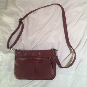 Small red Merona shoulder strap bag