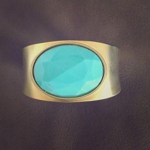 Vermeil and faceted turquoise bracelet