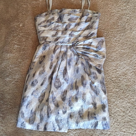 BCBG Max Azria metallic formal dress