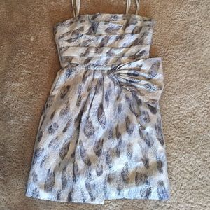 BCBG Max Azria metallic formal dress