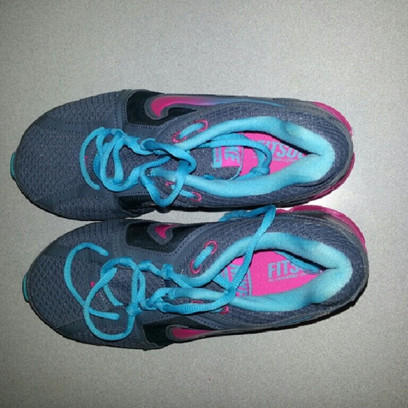 Nike pink and blue sneakers