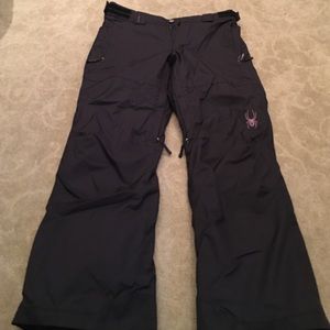 Black spyder ski pants