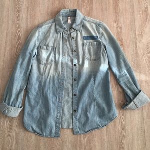 Denim Button down Top