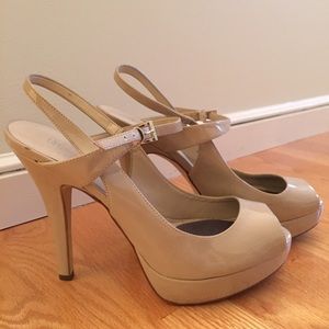 Tan Patten Leather Heels