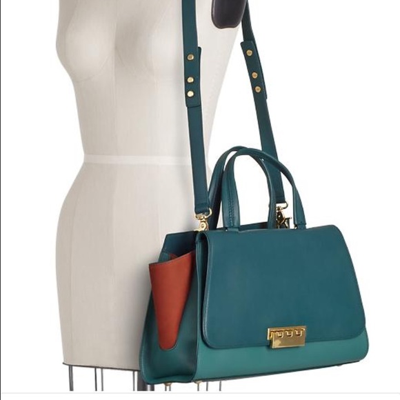 {Zac Posen} Gorgeous NWT Teal Eartha Satchel - Picture 5 of 5