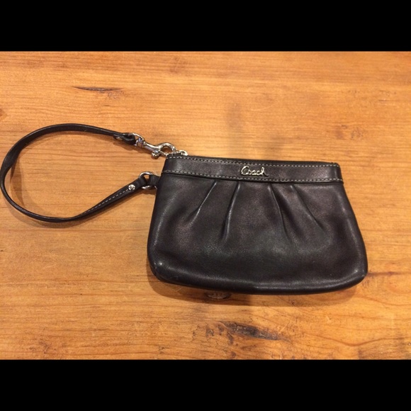 Black coach wristlet