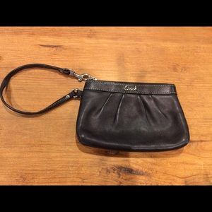 Black coach wristlet