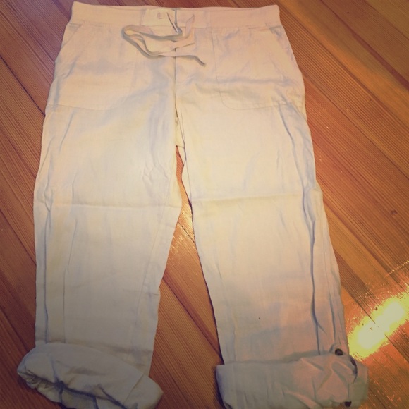 Linen Rollup capris