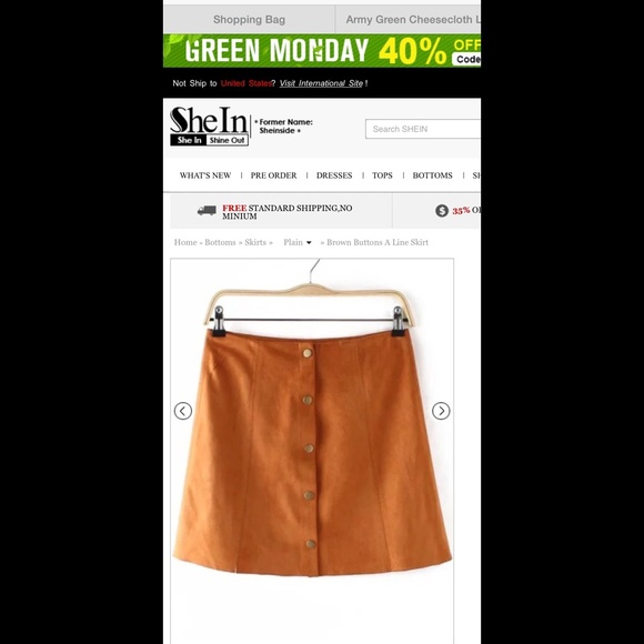 Tan Suede skirt