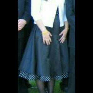 Black halter polka dot dress