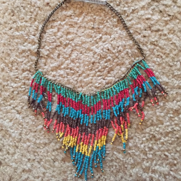 Beaded statement necklace