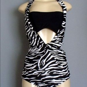Zebra Peek a boo one piece