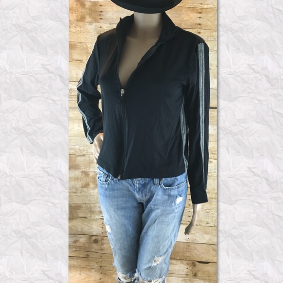 Cabi zip front track sweatshirt jacket
