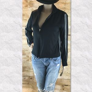 Cabi zip front track sweatshirt jacket