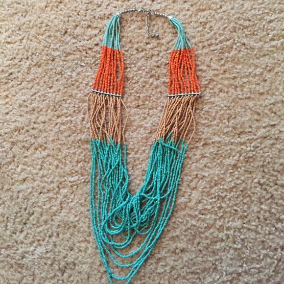 Beaded statement necklace