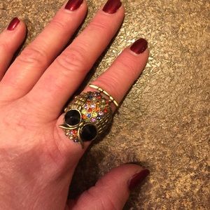 Owl stretchy ring