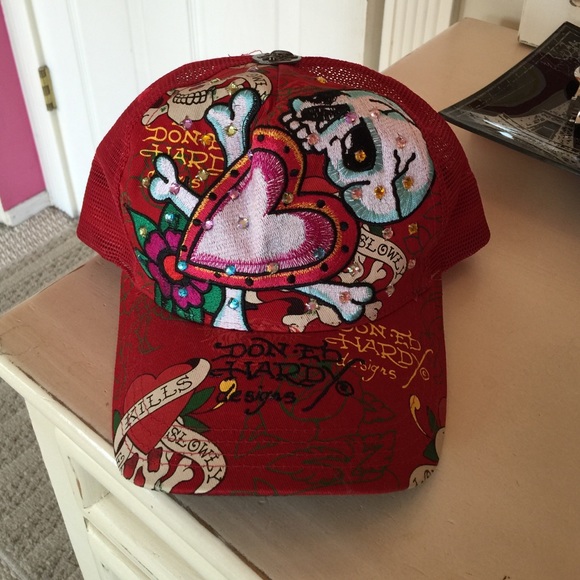 Red Ed Hardy hat