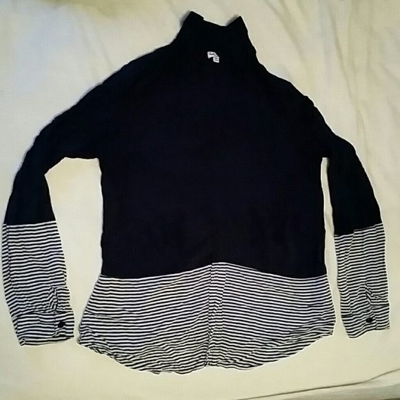 Splendid navy and striped blouse.