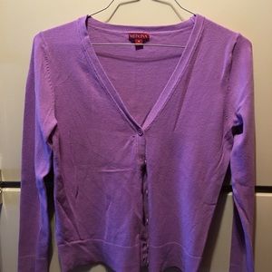 Purple cardigan