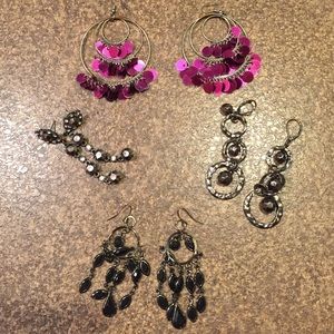 Dangly bling earrings
