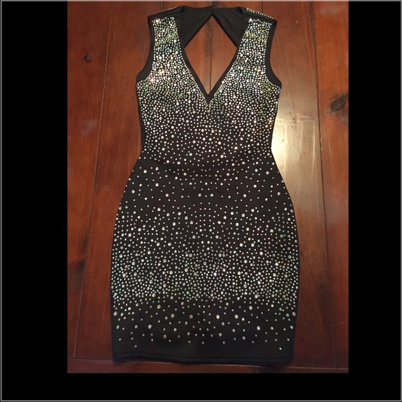 Hot Miami Styles Rhinestone dress