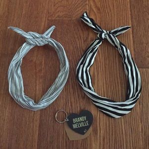 Brandy Melville wire headbands and keychain