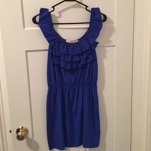 Amanda Uprichard blue ruffle dress