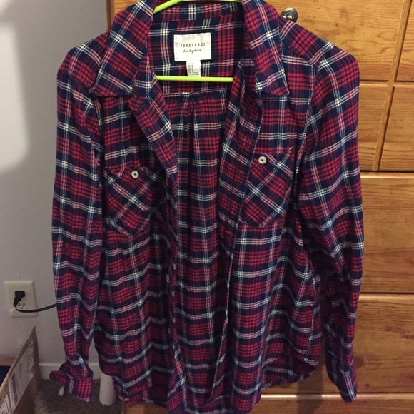 Red and blue flannel from forever 21