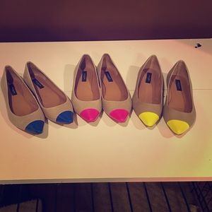3 pairs of Ann Taylor flats. EUC