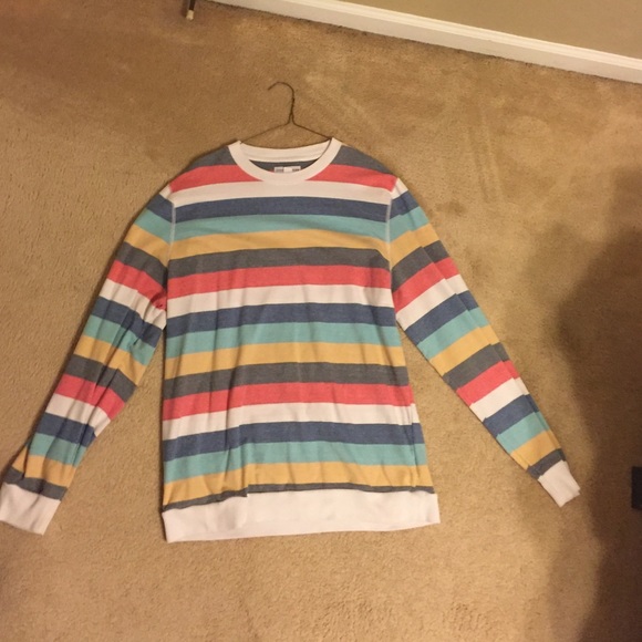 Mens Striped multi-colored sweatshirt - Picture 1 of 3