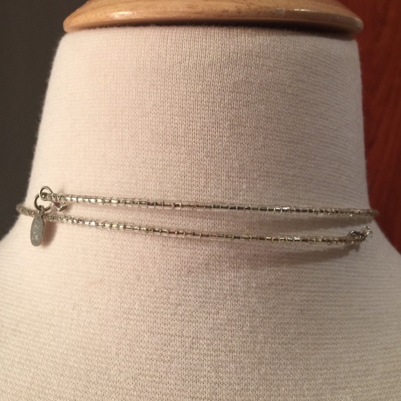 High IntenCity Multi-Color Silver Beaded Multi-Color Choker with Crystal Heart - Picture 5 of 8