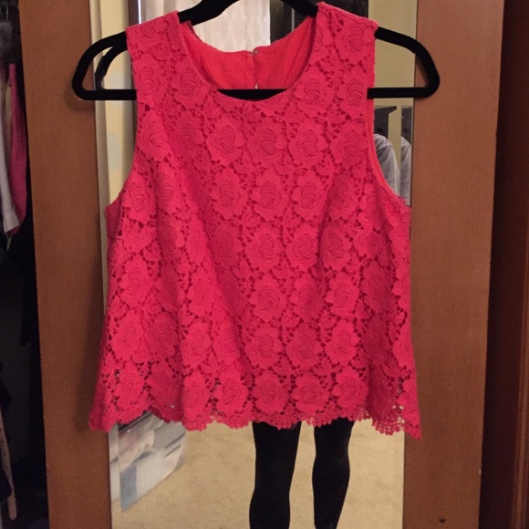 DONATING!! LAST CHANCE! Red lace top!