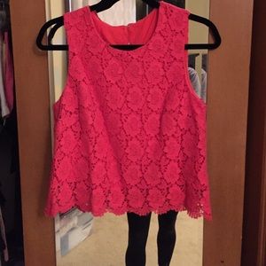DONATING!! LAST CHANCE! Red lace top!