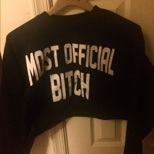 Married to the Mob Cropped sweatshirt