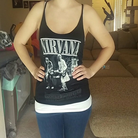 Black nirvana tank top