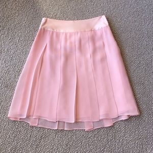 Pleated silk skirt