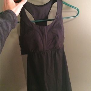 Lululemon black tank with sports bra
