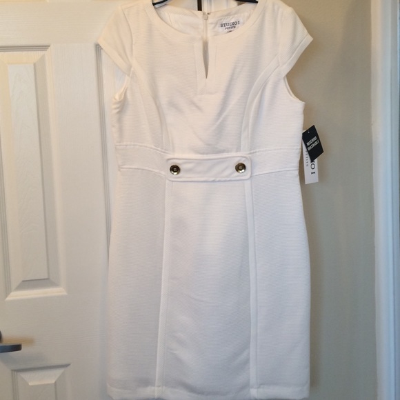 White capped sleeve dress