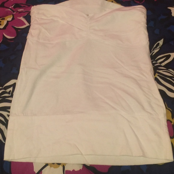 White strapless mossimo top