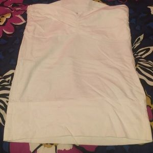 White strapless mossimo top