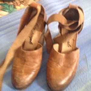 Free People ankle strap platforms