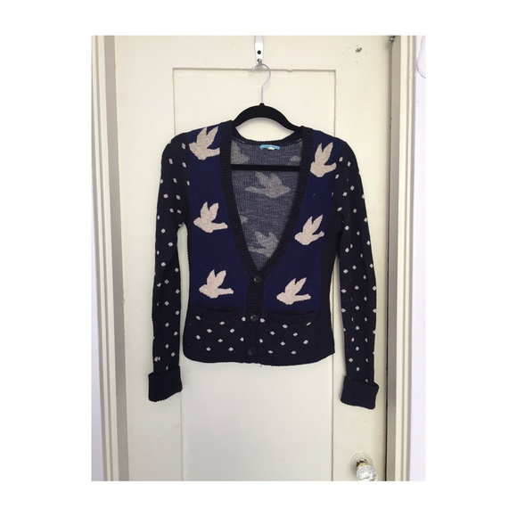 Anthropologie Leifsnotes Ruffled Flight Cardigan