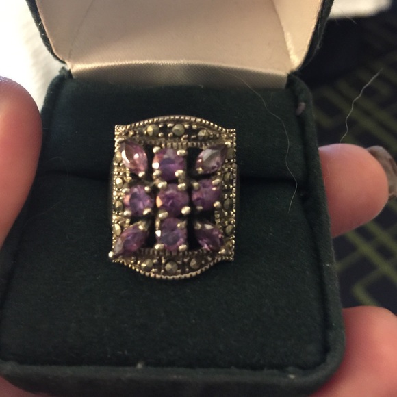 Sterling silver vintage amethyst ring vintage - Picture 3 of 3