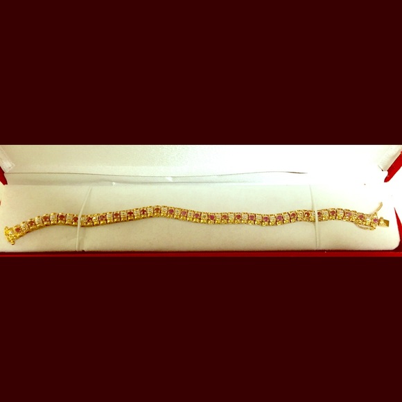 Ruby and diamond bracelet